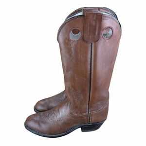 Vintage Ryon's women size 8 Cowboy Boots Leather Tan